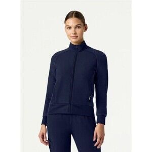 Jaanuu Women's Cloud Hybrid Fleece Bomber Jacket - Midnight Navy, Medium NEW!!